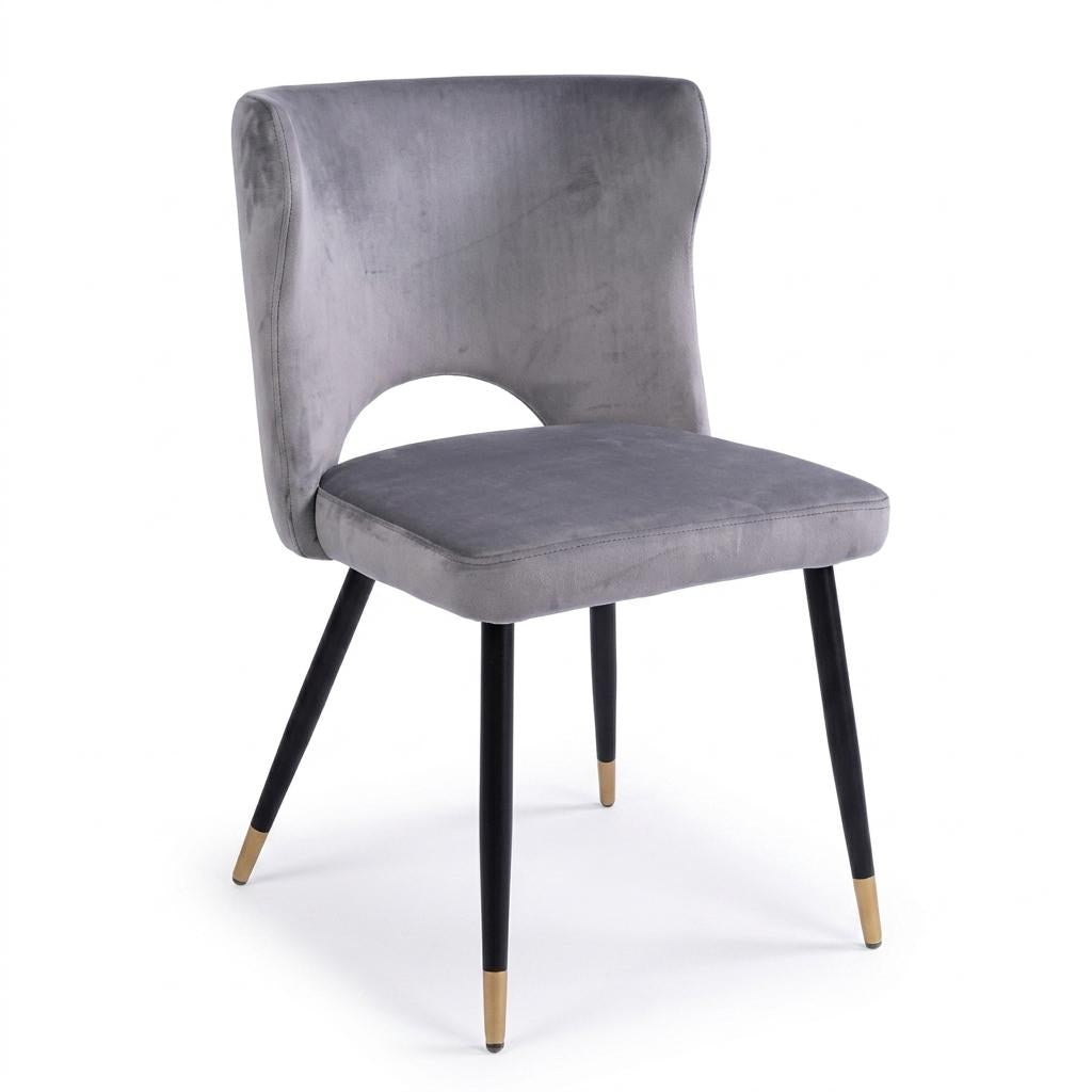 Modern Velvet Dining Chair, Metal Legs – RANGE JOANNA GREY