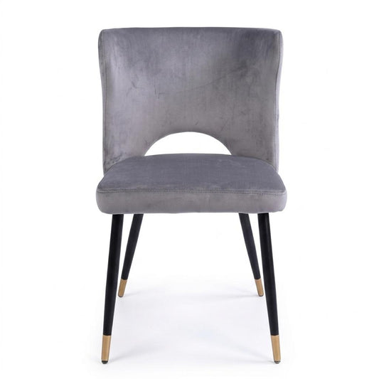 Modern Velvet Dining Chair, Metal Legs – RANGE JOANNA GREY