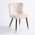 Modern Velvet Dining Chair, Metal Legs - RANGE JOANNA OYSTER
