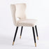 Modern Velvet Dining Chair, Metal Legs - RANGE JOANNA OYSTER