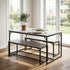 Modern Grey Dining Set, Metal Frame & Melamine Board - RANGE MASON GREY