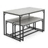 Modern Grey Dining Set, Metal Frame & Melamine Board - RANGE MASON GREY