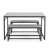 Modern Grey Dining Set, Metal Frame & Melamine Board - RANGE MASON GREY
