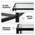 Modern Black Console, Tempered Glass Accent - REGENT CNSLE TBL BLK