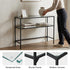 Modern Black Console, Tempered Glass Accent - REGENT CNSLE TBL BLK