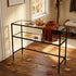Modern Black Console, Tempered Glass Accent - REGENT CNSLE TBL BLK