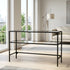 Modern Black Console, Tempered Glass Accent - REGENT CNSLE TBL BLK