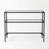 Modern Black Console, Tempered Glass Accent - REGENT CNSLE TBL BLK
