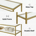 Modern Gold Metal, Tempered Glass Accent – REGENT Console Table