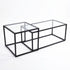 Modern Black Steel, Tempered Glass Accent - REGENT NEST COFFEE