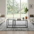 Modern Black Steel, Tempered Glass Accent - REGENT NEST COFFEE