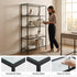 Modern Black Metal Shelf, Tempered Glass - REGENT SHELF UNT BLK