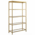 Modern Gold Metal Shelf, Tempered Glass - REGENT SHELF UNT