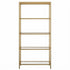 Modern Gold Metal Shelf, Tempered Glass - REGENT SHELF UNT