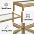 Modern Gold Metal Shelf, Tempered Glass - REGENT SHELF UNT