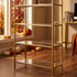 Modern Gold Metal Shelf, Tempered Glass - REGENT SHELF UNT