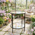Modern Black Accent, Marble Top Gold Frame - REGENT SIDE TBL BLK
