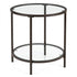 Modern Black Accent, Marble Top Gold Frame - REGENT SIDE TBL BLK