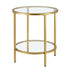 Modern Gold Accent, Marble-Top End Table - REGENT SIDE TBL