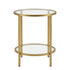 Modern Gold Accent, Marble-Top End Table - REGENT SIDE TBL