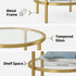 Modern Gold Accent, Marble-Top End Table - REGENT SIDE TBL