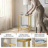 Modern Gold Accent, Marble-Top End Table - REGENT SIDE TBL
