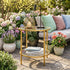 Modern Gold Accent, Marble-Top End Table - REGENT SIDE TBL