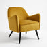 Modern Gold Accent Chair, Fabric Upholstery – RELPHE GOLD