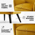 Modern Gold Accent Chair, Fabric Upholstery – RELPHE GOLD