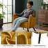 Modern Gold Accent Chair, Fabric Upholstery – RELPHE GOLD