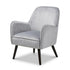 Modern Accent Velvet Chair, Mid Grey Upholstery - RELPHE MID GREY