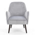 Modern Accent Velvet Chair, Mid Grey Upholstery - RELPHE MID GREY