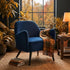 Modern Velvet Accent, Blue Upholstery - RELPHE NAVY