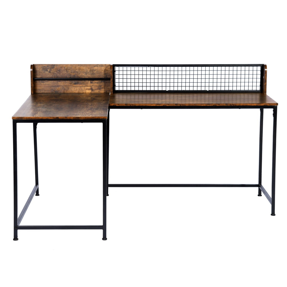 Roger Vintage Brown L Shape Working Desk
