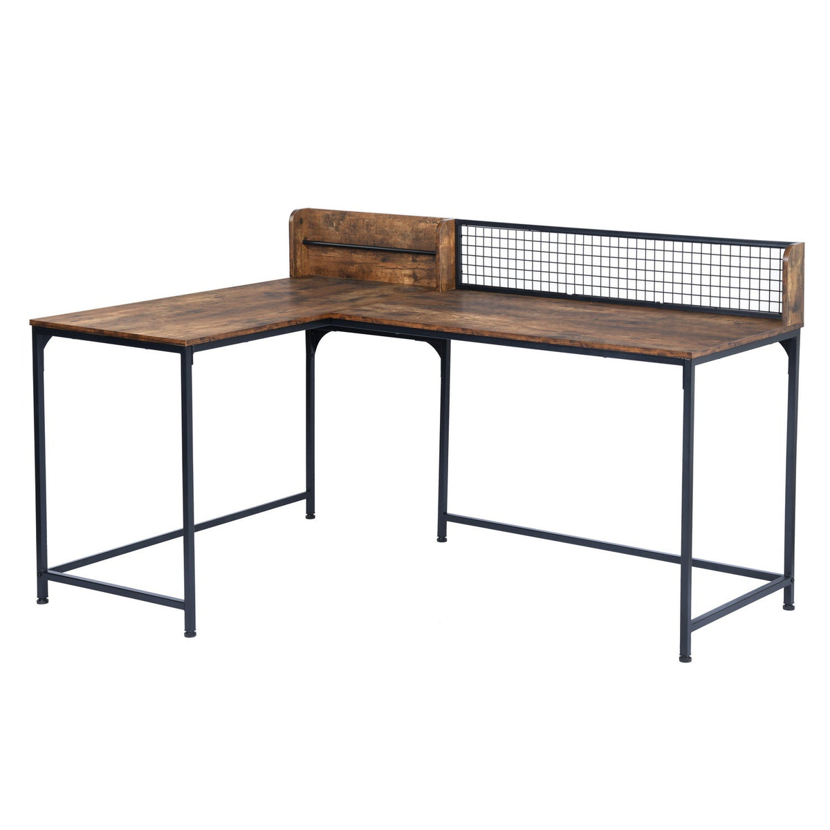Roger Vintage Brown L Shape Working Desk