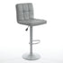 Modern Bar Stool, Grey PU Upholstery - RONIA