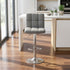 Modern Bar Stool, Grey PU Upholstery - RONIA