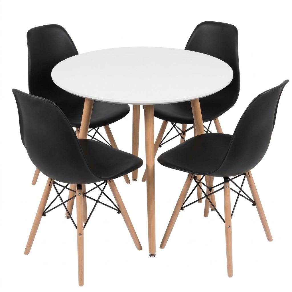 Modern Dining Set, Beech Wood & MDF - ROOKIE SET