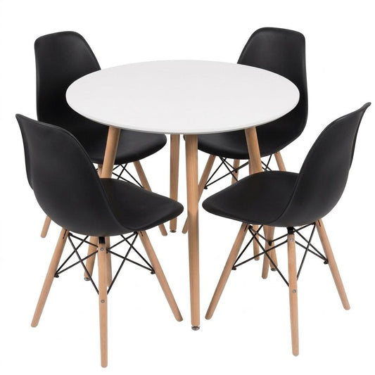 Modern Dining Set, Beech Wood & MDF - ROOKIE SET