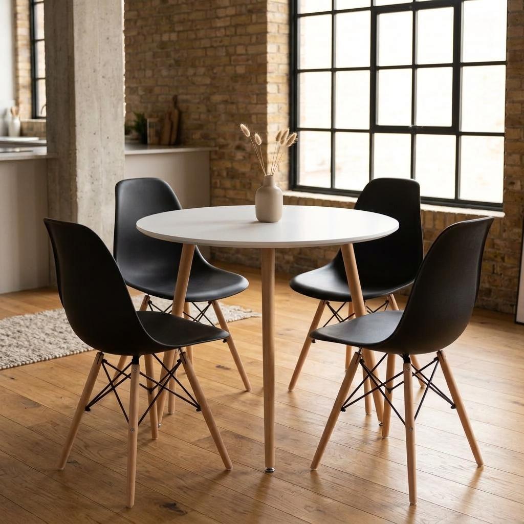 Modern Dining Set, Beech Wood & MDF - ROOKIE SET