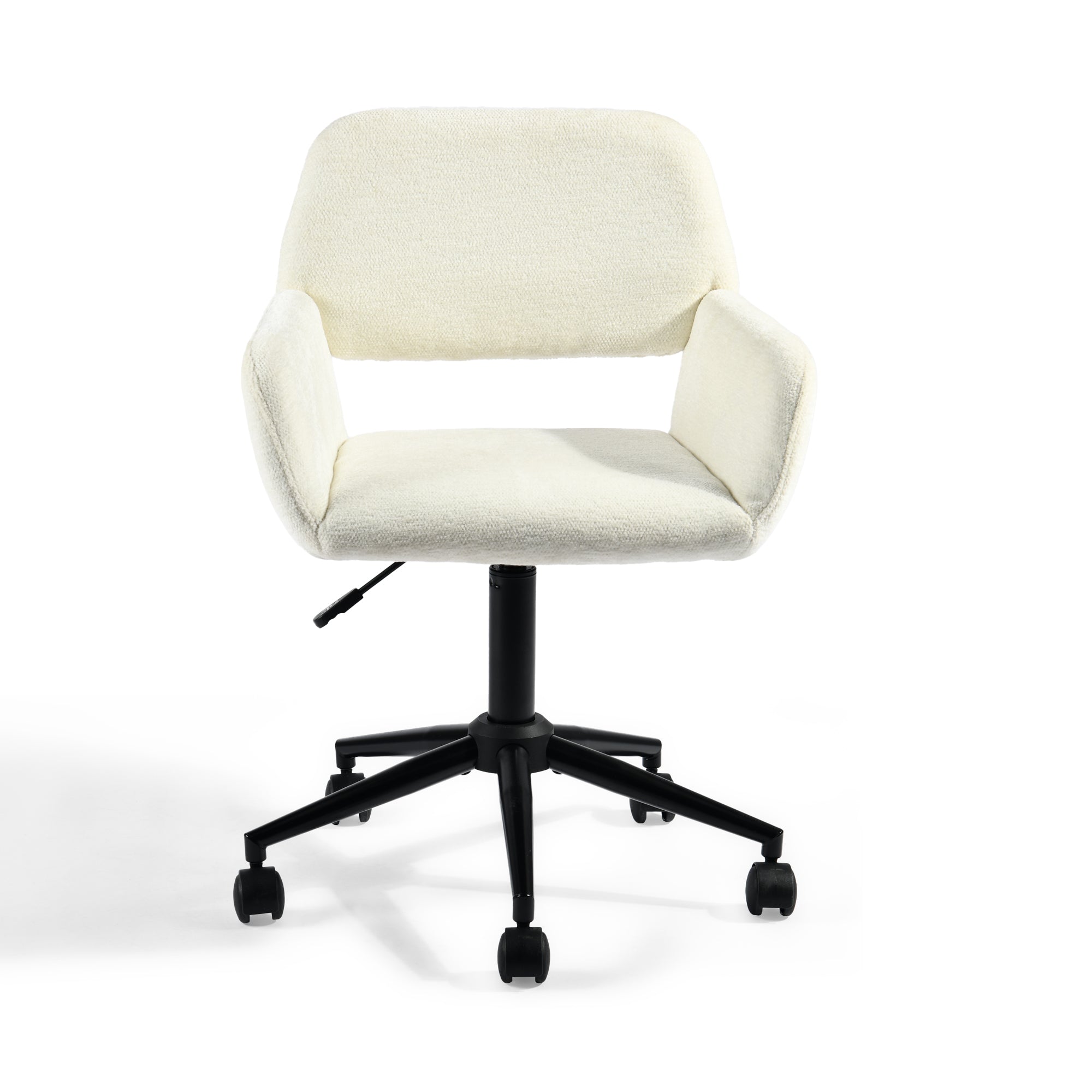 ross kd bufan beige black - beige secretary office chair - upholstered compact seating or footrest