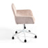 ROSS KD CORDUROY PINK WHITE LEG – Beige Secretary Office Chair