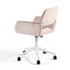 ROSS KD CORDUROY PINK WHITE LEG – Beige Secretary Office Chair
