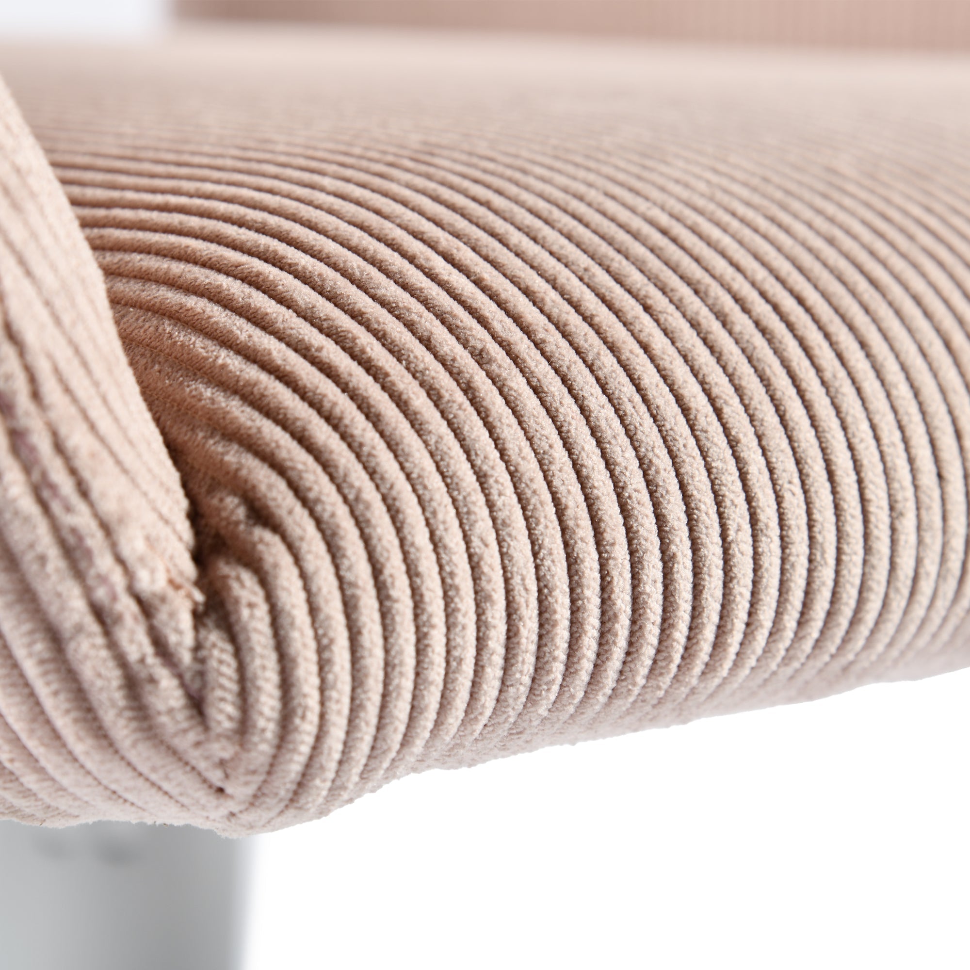 ROSS KD CORDUROY PINK WHITE LEG – Beige Secretary Office Chair