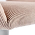 ROSS KD CORDUROY PINK WHITE LEG – Beige Secretary Office Chair