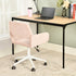 ROSS KD CORDUROY PINK WHITE LEG – Beige Secretary Office Chair