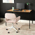 ROSS KD CORDUROY PINK WHITE LEG – Beige Secretary Office Chair