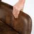 Modern Suede Office Chair, Adjustable Brown Black - ROSS KD SUEDE