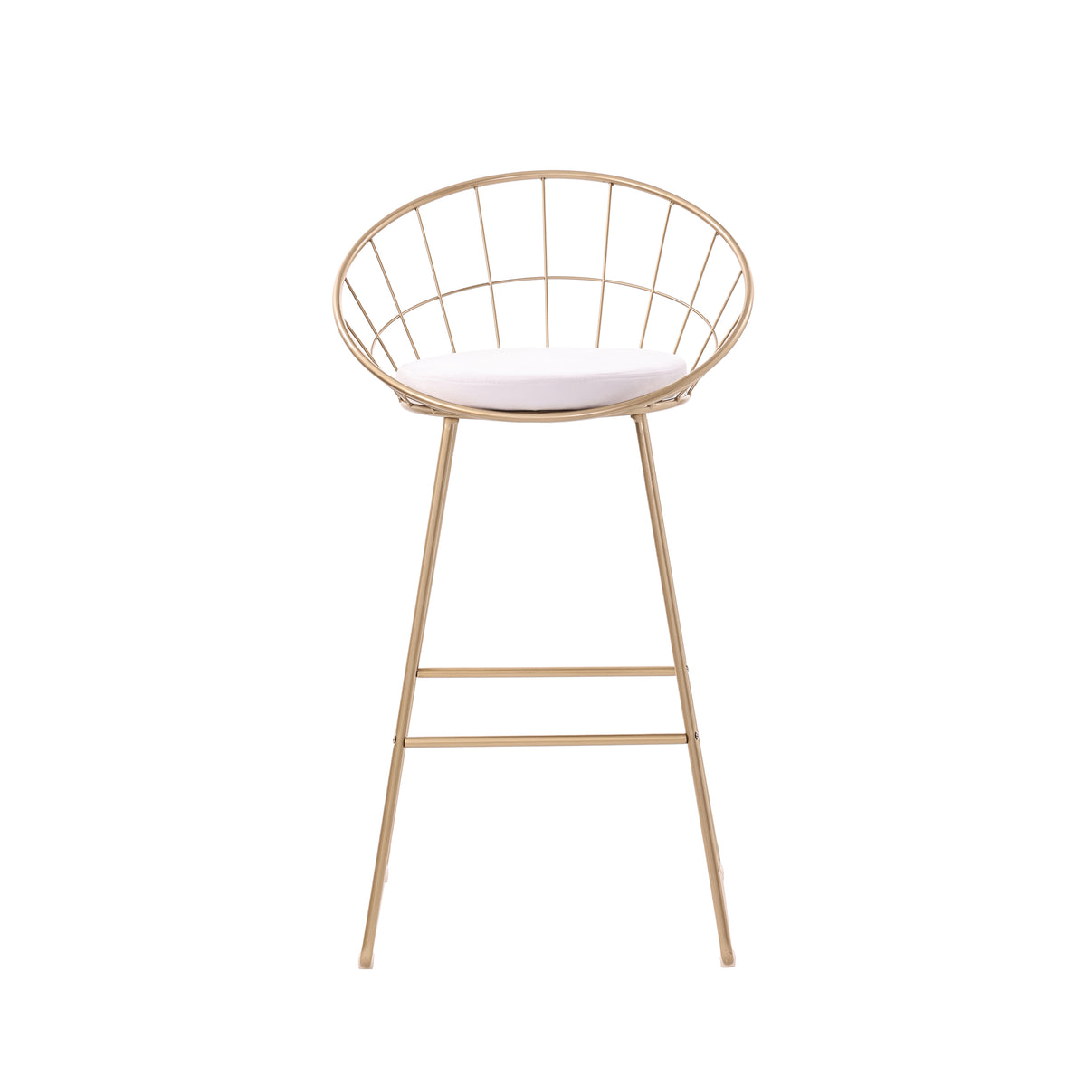 Modern Gold Barstool, Velvet Fabric Cushion – ROUNO