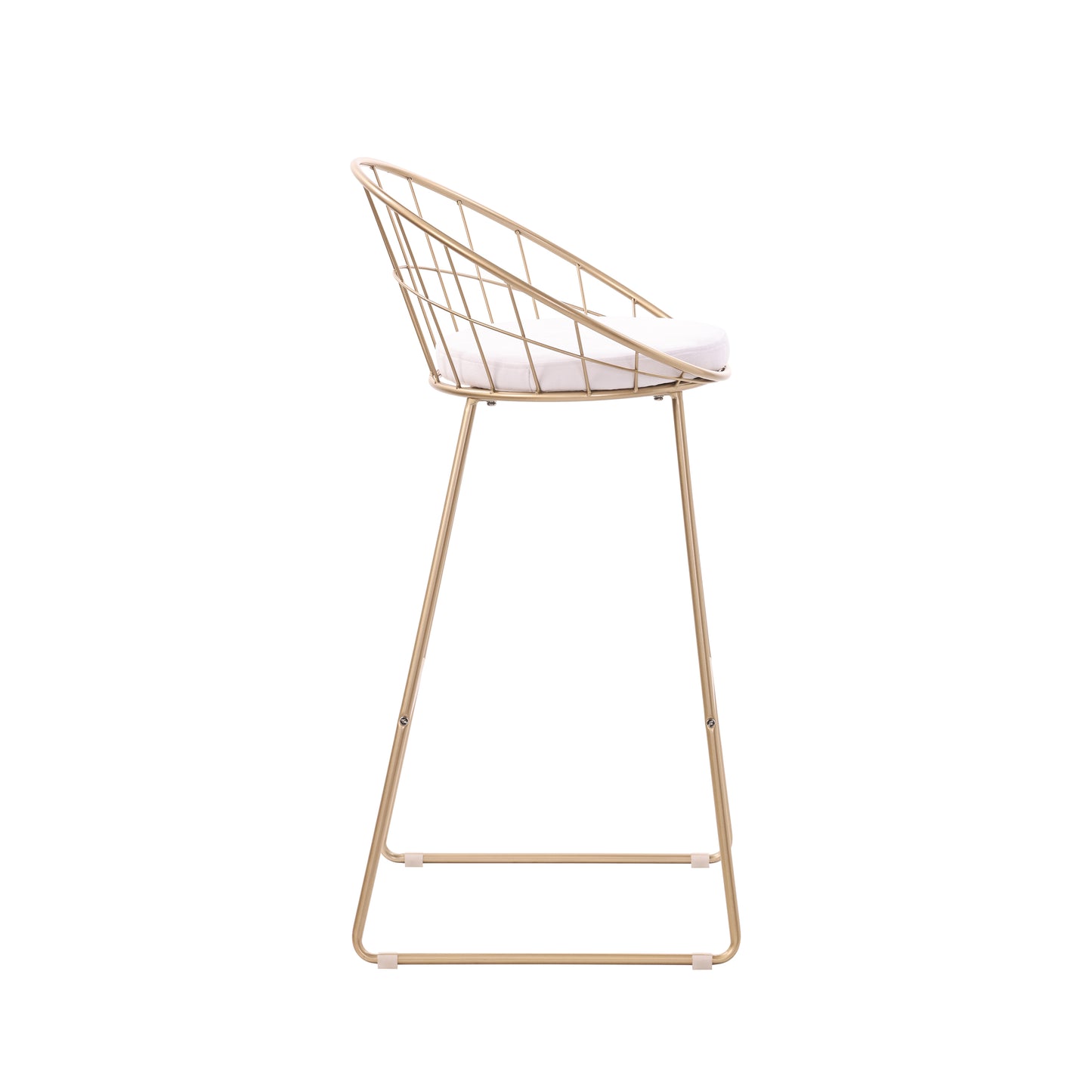 Modern Gold Barstool, Velvet Fabric Cushion – ROUNO